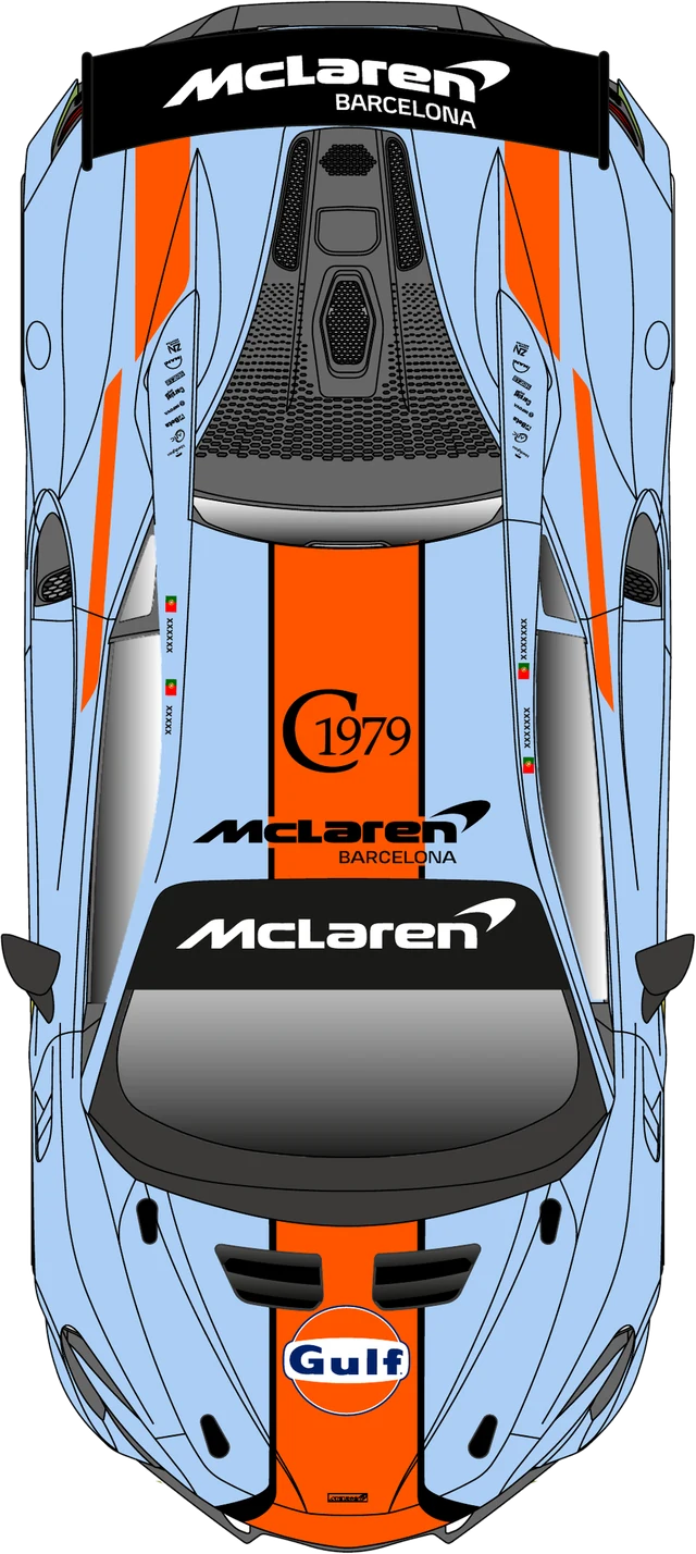 Artura GT4 top view showing branding surfaces